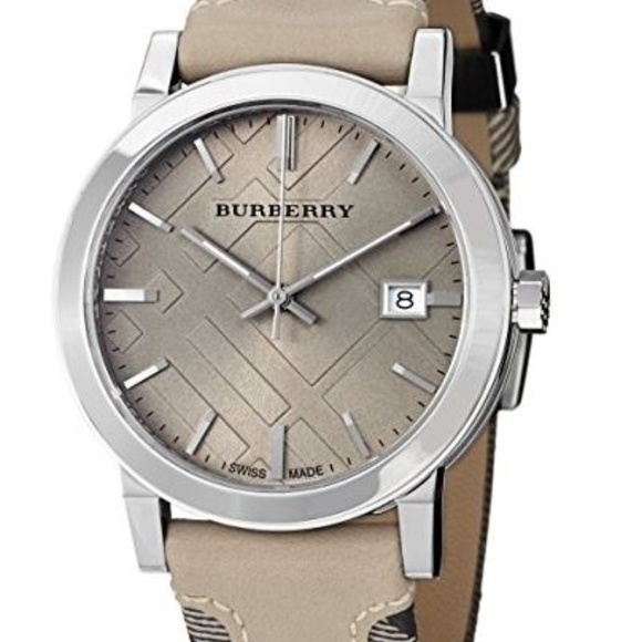 Burberry Accessories - New Burberry BU9021 Unisex Strap Cream Watch